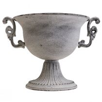 Dekorativ skål hvitvasket dekorativ kopp metall Ø20cm H17,5cm