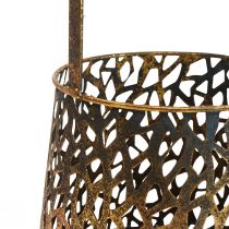 gjenstander Deco lanterne borddekorasjon telysholder gull antikk 14,5cm