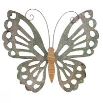 Vegg Art Butterfly Deco Metall Tre Vintage 46×43cm