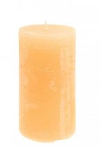 gjenstander Lys aprikos lys fargede søylelys 85×150mm 2stk