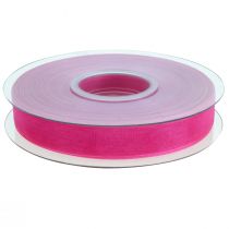 gjenstander Organza bånd gavebånd rosa bånd selvkant 15mm 50m
