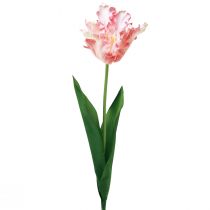 gjenstander Kunstig blomster papegøye tulipan kunsttulipan rosa 69cm