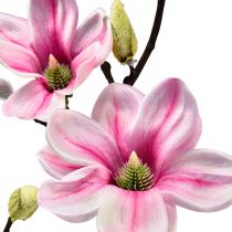 gjenstander Kunstig Blomst Magnolia Branch Magnolia Kunstig Rosa 59cm 3stk