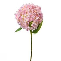 gjenstander Hortensia kunstig lys rosa kunstig blomsterhageblomst 65cm