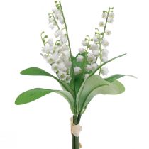 gjenstander Dekorative liljekonvall kunstige blomster hvit vår 31cm 3stk