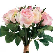 Kunstige Roser Rosa Krem Kunstige Roser Dekorasjon 29cm 12stk