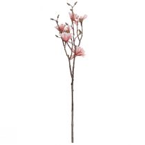 Magnoliakvist med 6 blomster kunstig magnolialaks 84cm