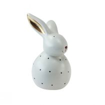 gjenstander Påskehare dekorative figurer kaniner med prikkmønster 13cm 2stk