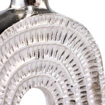 gjenstander Dekorativ vase sølv metall vase sneglehus spiral H31cm