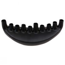 gjenstander Vase Keramikk Skip Bord Dekorasjon Svart Abstrakt Moderne H15cm