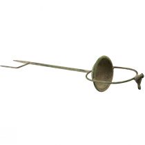 gjenstander Dekorative fugledrikker grønn antikk med spyd Ø11cm H55cm