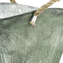 gjenstander Blomsterpotte med jutehåndtak metall veske 31×20×17cm