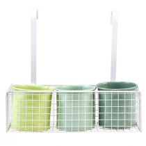 gjenstander Blomsterkrukke til oppheng av balkongpynt kjøkkendekor L26cm