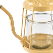 gjenstander Telysholder glass lanterne tekanne oransje Ø15cm H26cm
