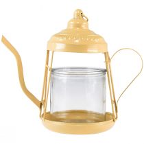 gjenstander Telysholder glass lanterne tekanne oransje Ø15cm H26cm