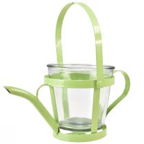Lyktglass dekorativ vannkanne metallgrønn Ø14cm H13cm