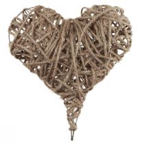 gjenstander Dekorativ hjertemetall naturlig dekket vårdekor 20×22cm