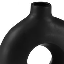 gjenstander Vase Modern Keramikk Svart Moderne Oval 21×7×20cm
