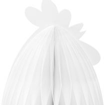 gjenstander Dekorativ kylling honeycomb papir dekorasjonsfigur hvit 28,5x15,5x30cm