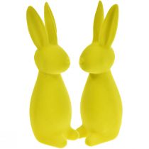 Flokkede kaniner Påskeharer gulgrønne 8×10×29cm 2stk