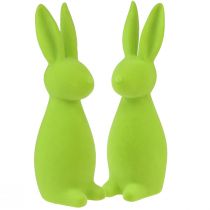 gjenstander Kaniner flokket eplegrønn bordpynt påske 8×10×29cm 2stk
