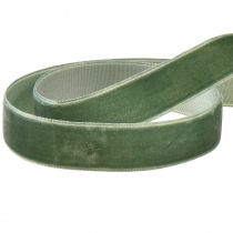gjenstander Fløyelsbånd grønt pyntebånd fløyelsgavebånd B20mm L10m