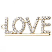 gjenstander Valentinsdag dekorativt anheng Love metall sølv 4cm 12stk