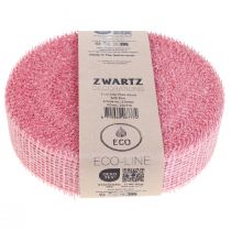 gjenstander Jutetape, nettape, bordtape, decotape, jute, lys rosa, 5 cm, 40 m