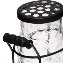gjenstander Glassvase med lokk plug-in hjelpemiddelflaske 16,5×8,5×18,5cm
