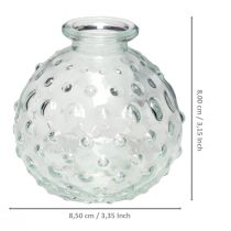 gjenstander Liten glass vase ball vase vase klar Ø8,5cm H8cm