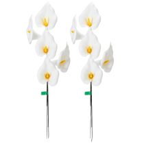 gjenstander Kunstig calla med gul støvbærer, dekorative blomster, 35 cm, 10 stk.