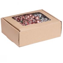 gjenstander Speilbær glass jule sølv aprikos Ø20mm 140 stk