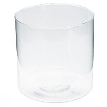 gjenstander Glassvase glass sylinder blomstervase glassdekor H15cm Ø15cm