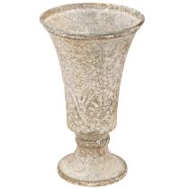 gjenstander Antikk metallkalk, dekorativ beger, vintage vase, Ø11 cm, H17,5 cm