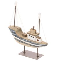 gjenstander Skipsdekorasjon, maritim stil, tre med stativ, 20 cm