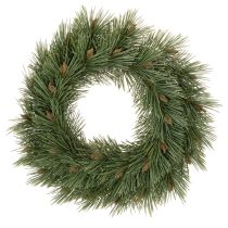 gjenstander Kunstig krans av furukvistar med små kongler, 40 cm