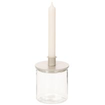 gjenstander Runde kremfargede lysholdere til spisslys, borddekorasjon, 10 cm, 2 stk.