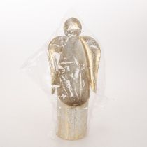 gjenstander Lysestake engelfigur gull festlig dekorasjon 27 cm
