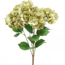 gjenstander Hortensia bukett kunstgrønn, brun 5 blomster 48cm