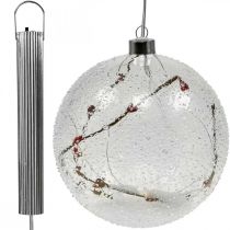 gjenstander LED julekule glass lyskjede hjerter Ø15cm