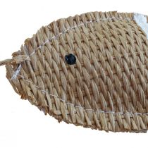 gjenstander Hengende dekorasjon deco fisk til å henge maritim dekorasjon stripet 14,5×6cm