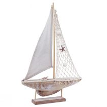gjenstander Seilskip dekorasjon seilbåt maritim dekorasjon 31,5×5,5×48cm
