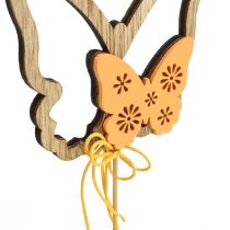 gjenstander Blomsterplugg sommerfugl dekorativ plugg tre 8,5x7cm 12 stk
