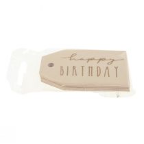 gjenstander Gavelapper trykt papir Happy Birthday 4×7cm 24 stk