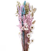 Tørket blomsterbukett halmblomster Phalaris korn 58cm