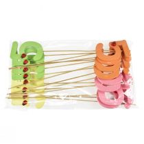 gjenstander Nummerplugger bursdag 5 blomsterplugger tre 27,5cm 16 stk