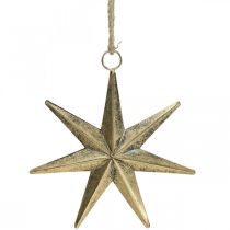 gjenstander Julepynt stjerneanheng gylden antikk look B19,5cm