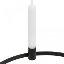 gjenstander Lysringstang stearinlys lysestake metall sort Ø35cm