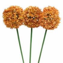 gjenstander Prydløk Allium kunstig oransje 70cm 3stk