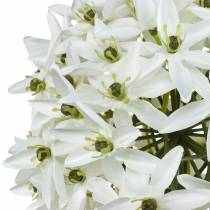 gjenstander Dekorativ blomst Allium, kunstig kule purre, prydløk hvit Ø20cm L72cm